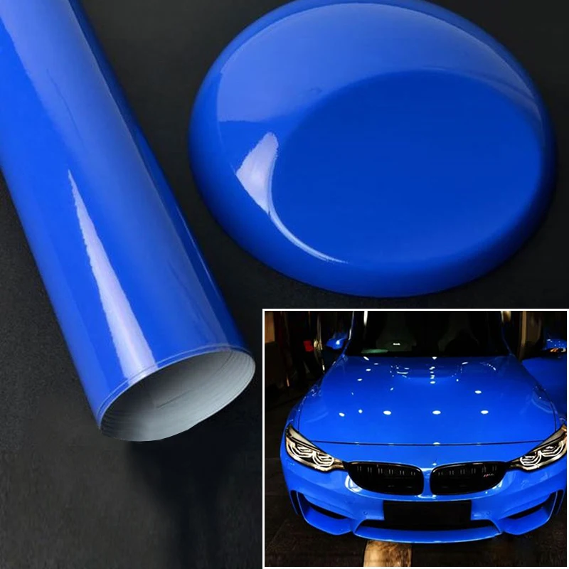 

Blue Car sticker Wrap 1pc Bubble UV resistant Decoration Protective Vinyl