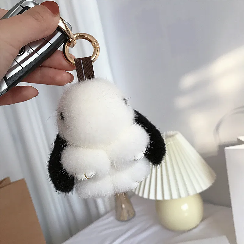 Мини брелок из натурального меха норки для девочек|Брелоки| |