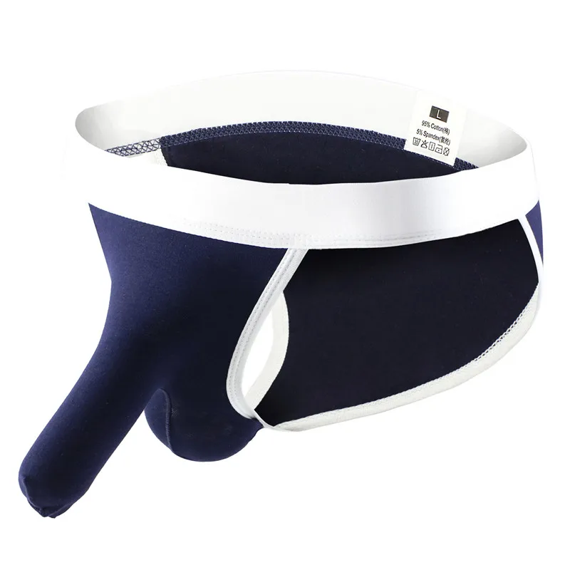 

Трусы-брифы мужские с заниженной талией, бикини из хлопка, пикантное нижнее белье для геев