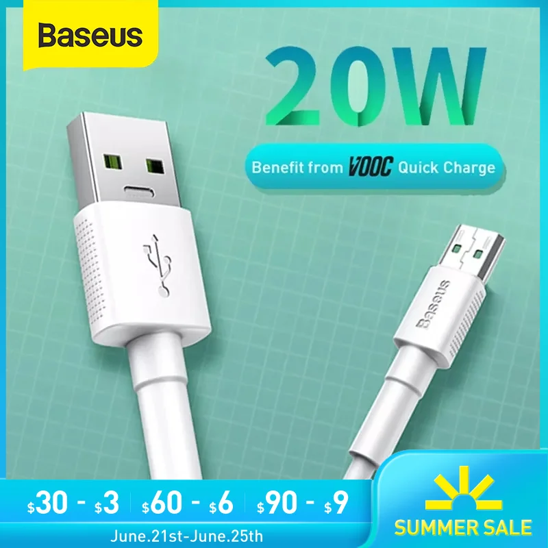 Кабель Micro USB для быстрой зарядки Baseus 4A OPPO поддержка VOOC Быстрая зарядка провод Xiaomi