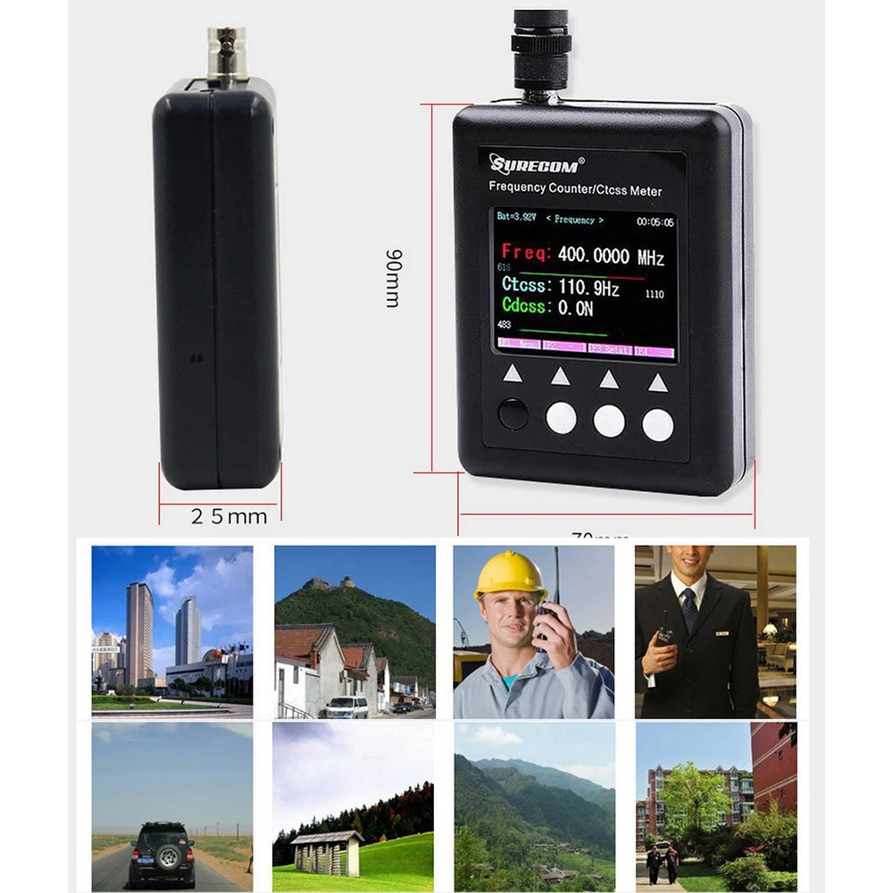 SURECOM SF401 плюс 27 МГц-3 ГГц Портативный счетчик частоты SF-401 SF401Plus с CTCSS/DCS декодер DMR