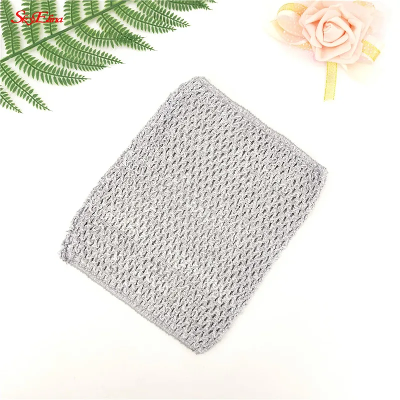 gray 1 шт. 15*15 см/23*20 см Ткань для юбки-пачки Крючком эластичная ткань топы грудь обертывание DIY швейная одежда трикотажная ткань эластичное бандо 5zSH - Цвет: gray