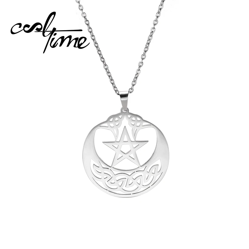 Женский Длинный амулет COOLTIME из нержавеющей стали простой кулон в виде