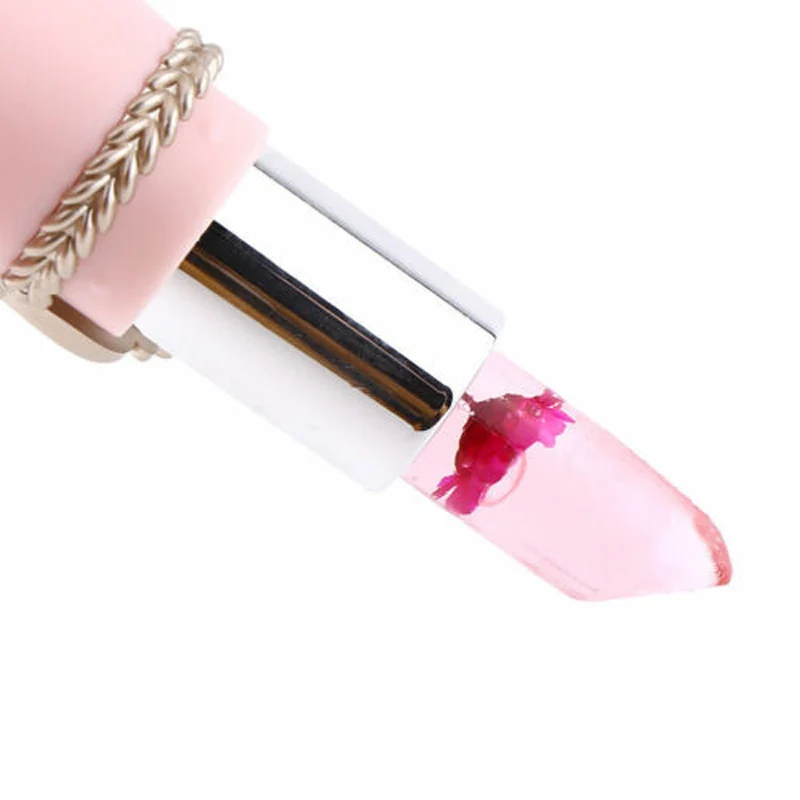 

6 colors flower jelly transparent waterproof discoloration lipstick God lips temperature Discoloration lasting lipstick