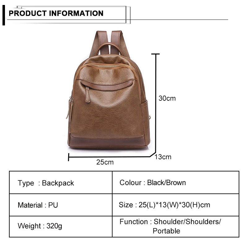 Модный рюкзак для женщин мягкая сумка через плечо из искусственной кожи женская