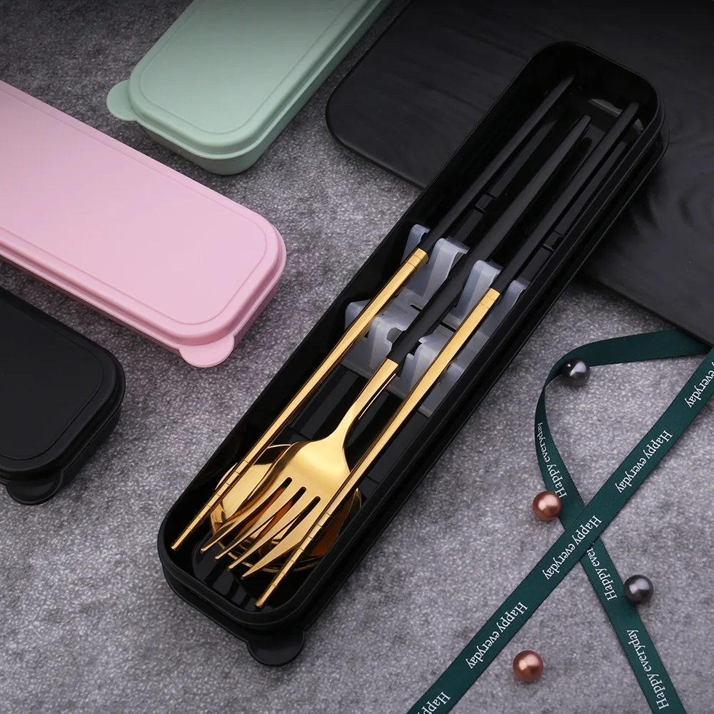 TUUTH-أدوات مائدة من الفولاذ المقاوم للصدأ ، أدوات مائدة ، أدوات مائدة ، سكين ، شوكة ، ملعقة ، مع صندوق تخزين