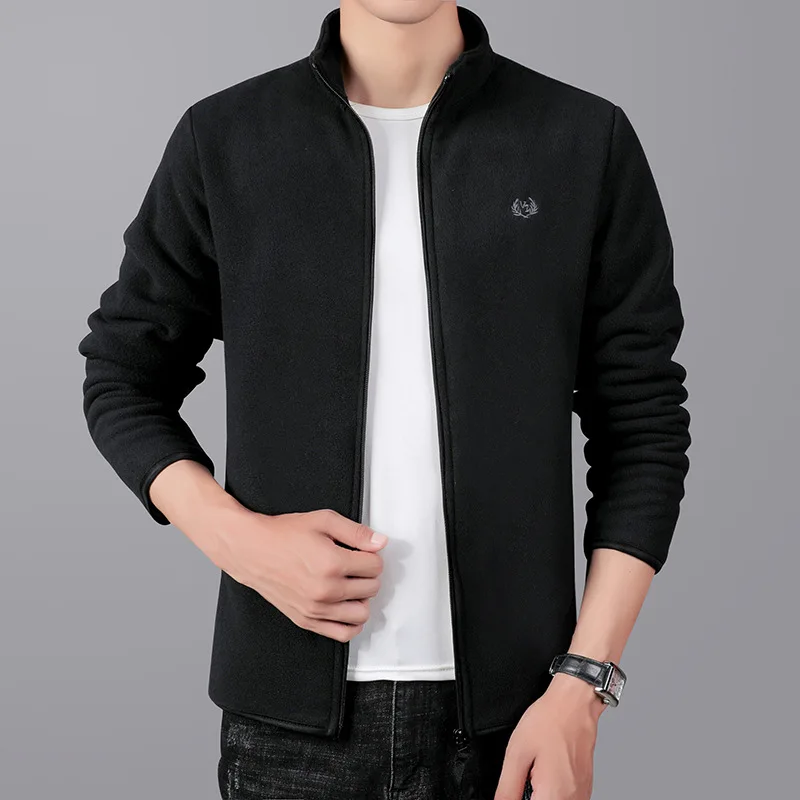 

Осенне-зимняя мужская Куртка Свободная уличная спортивная одежда для отдыха флисовая куртка мужской утепленный флисовый свитер