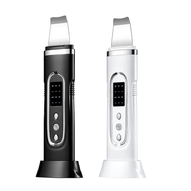 

Ultrasonic Facial Skin Scrubber Face Cleaning Spatula Blackhead Remover Dead Skin Cleaning Machine Massager Beauty Tool for Face