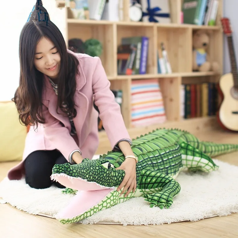 

105/165cm Stuffed Animal Real Life Alligator Plush Toy Simulation Crocodile Dolls Kawaii Ceative Pillow for Children Xmas Gifts