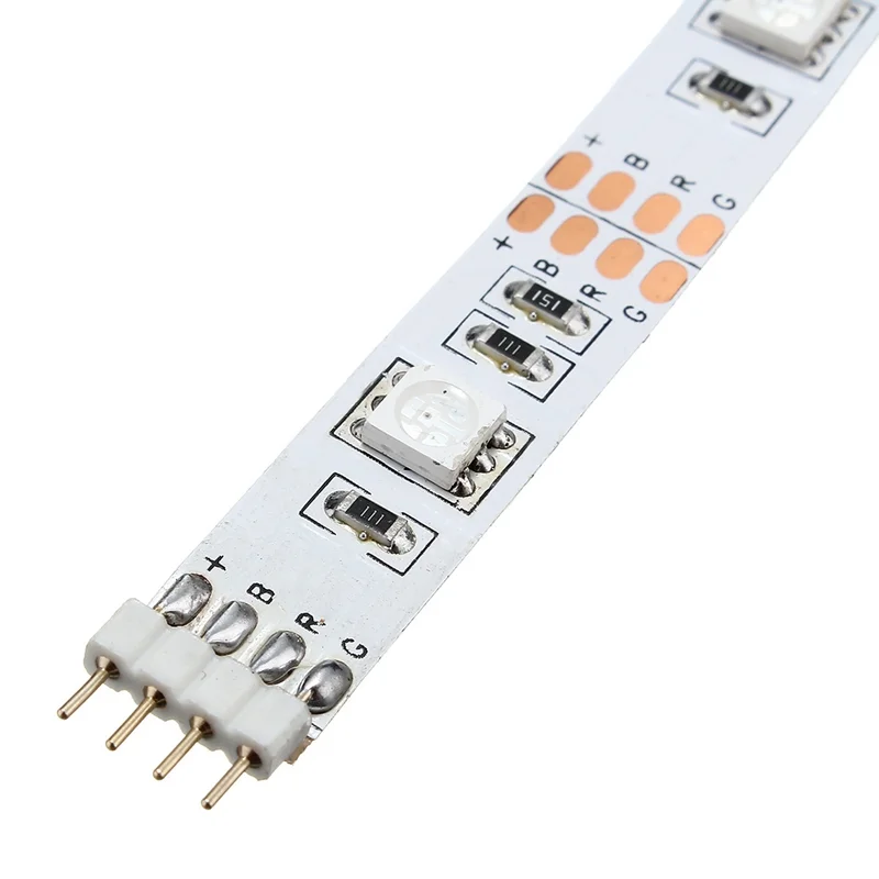 5050 SMD RGB LED Strip Light DC 12V Battery Powered Remote Control 30/50/100/150/200cm TV Desktop Screen Backlight Bias lighting | Лампы и