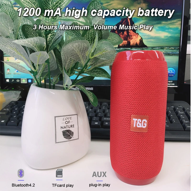 Bluetooth Колонка TG117 Водонепроницаемая портативная с поддержкой TF карты и FM