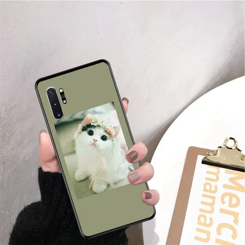 Мягкий черный чехол для телефона с милым забавным котенком Samsung Galaxy S6 S6edge Note3 4 5 note