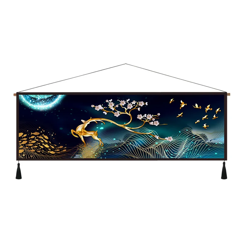 

Large Nordic Tapestry Deer Tassel Luxury Creative Background Wall Art Tapestry Modern Design Tapiz Macrame Home Decoration DG50T