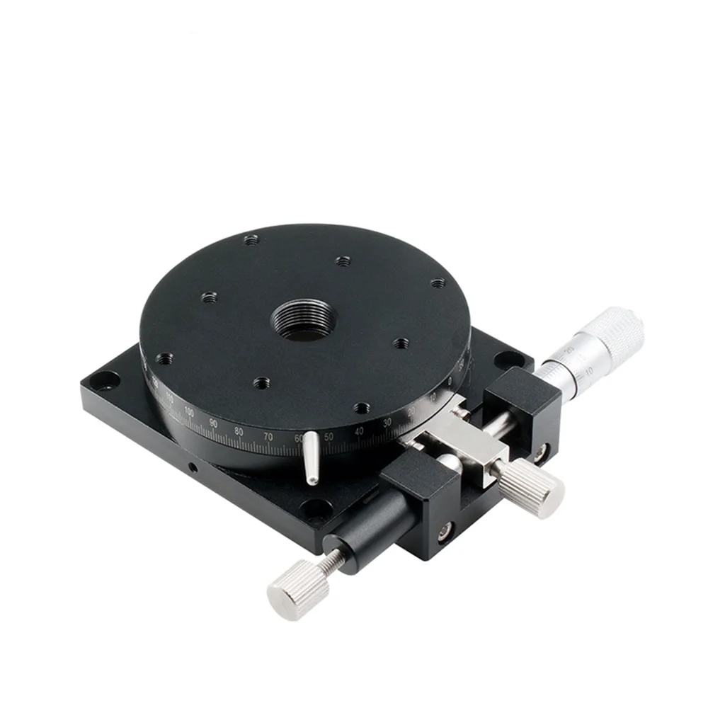 R Axis 100mm Precision type Manual Rotating Platform Sliding stage Precision Bearing Linear Stage Load 39.2N RSP100-L RSP100-R