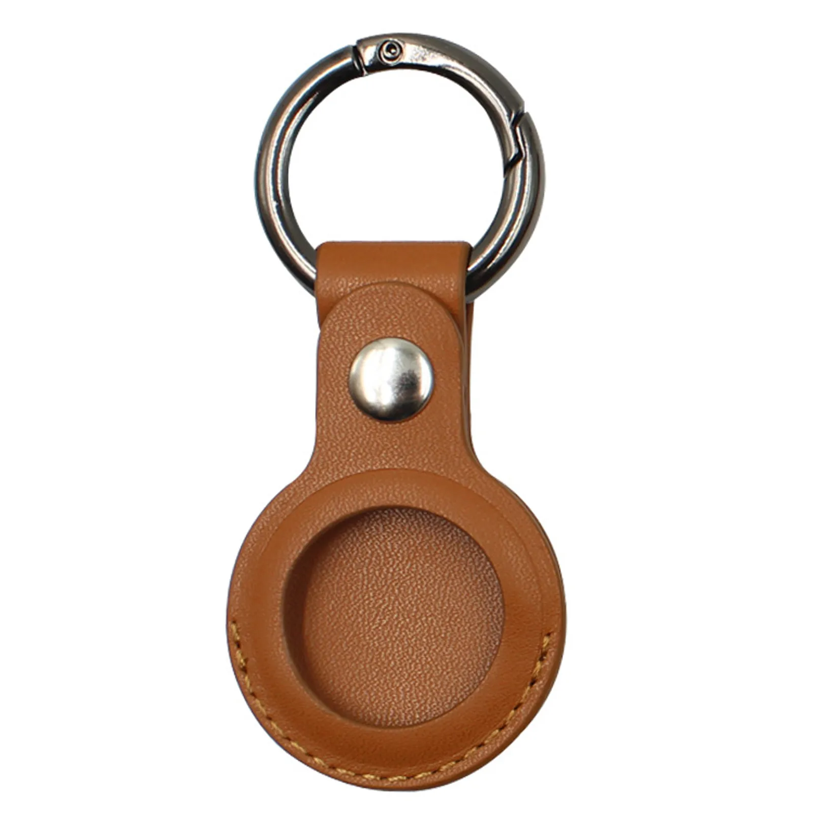 

Protection Case For Apple Airtags Locator Leather Protective Sleeve Tracker Anti-lost Device Keychain Protective Cover Hot