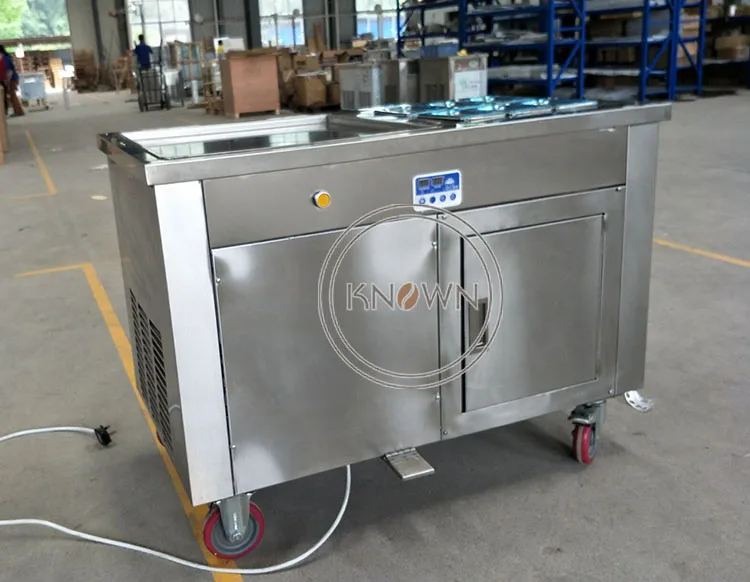 45 см Одиночная квадратная сковорода жареное мороженое роликовая машина с 6