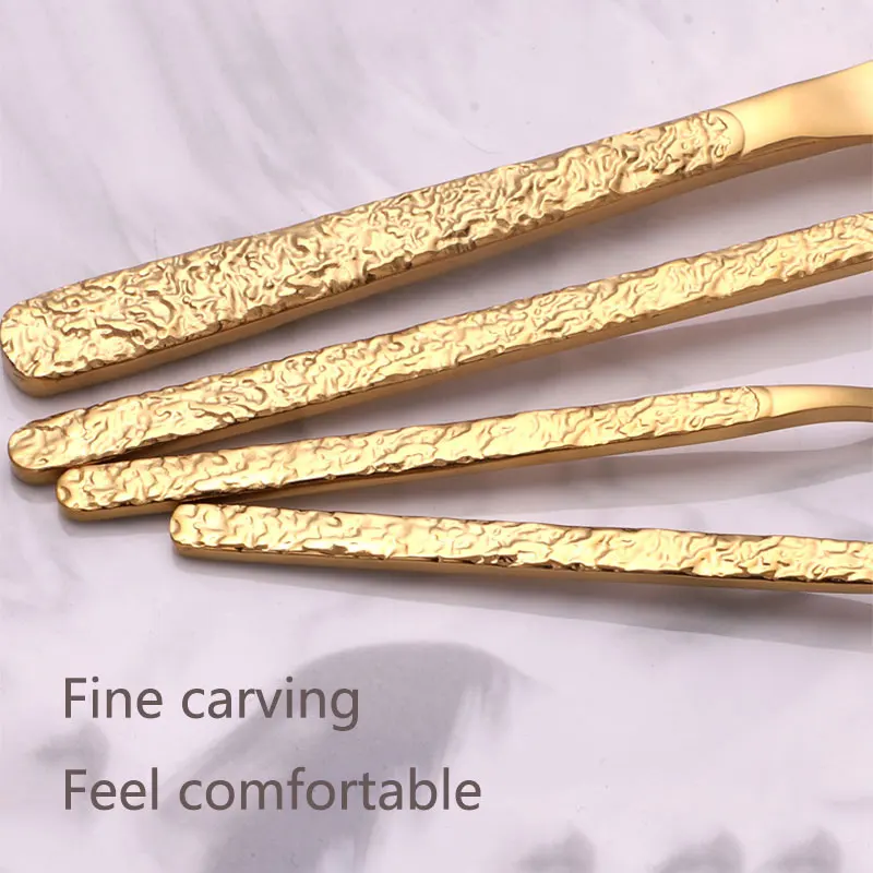 Набор столовых приборов в европейском стиле тиснение золотом набор посуды