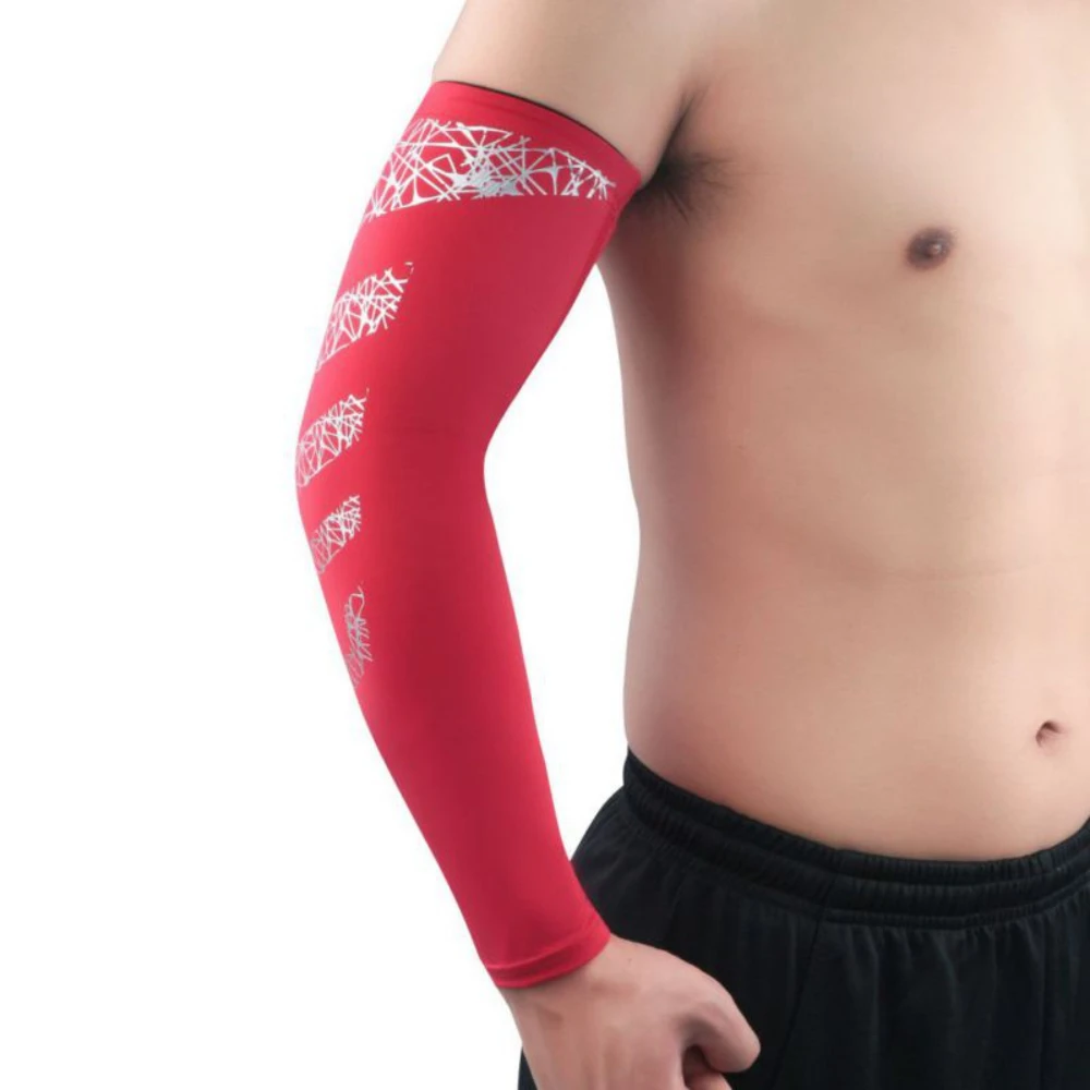 

1Pc Cycling UV Protection Arm Sleeves Basketball Elbow Pad Sports Safety Quick Dry Sunshade Sportswear
