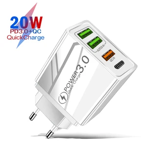 pd 20w usb type c charger for iphone 12 11 pro x xs xr 7 airpods ipad huawei xiaomi lg samsung eu plug adapter fast phone charge free global shipping