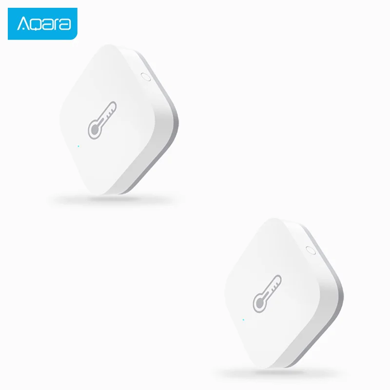2PCS White Умный датчик температуры и влажности воздуха Xiaomi Aqara с помощью приложения Mihome Zigbee - Цвет: 2PCS White