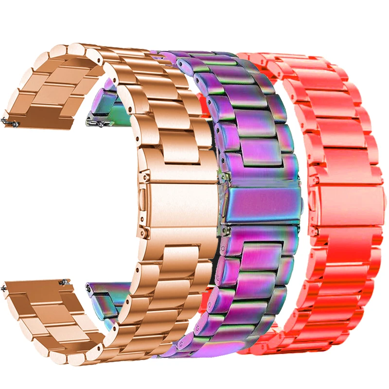 Ремешок из нержавеющей стали для Galaxy Watch gear s3 active 2 браслет xiaomi amazfit gts розовое