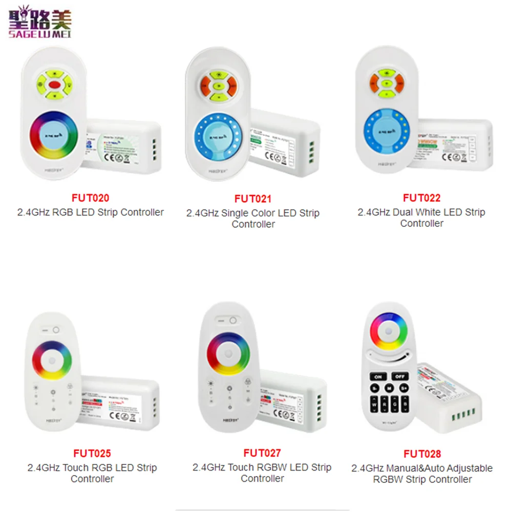 Miboxer 2.4GH FUT020 021 022 025 027 028 двойной белый одноместный цвет Светодиодная лента LED