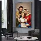 Религиозный портрет Иисуса Христа Девы Марии  настенная живопись Картина на холсте, живопись Домашний декор
