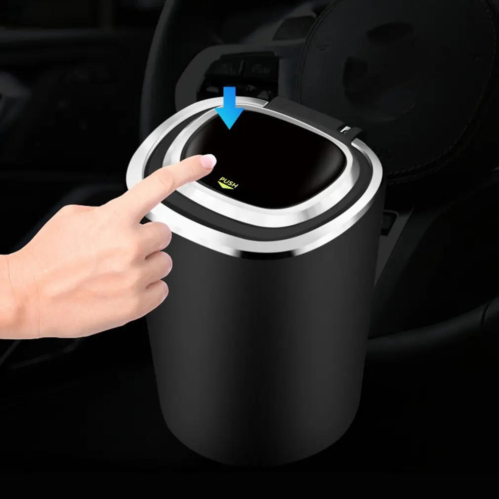 

Fad Car Ashtray LED Alloy Ash Tray Plastic Cup Portable Smokeless Auto Ashtray Flame Retardant Cigarette Holder Box Accessories