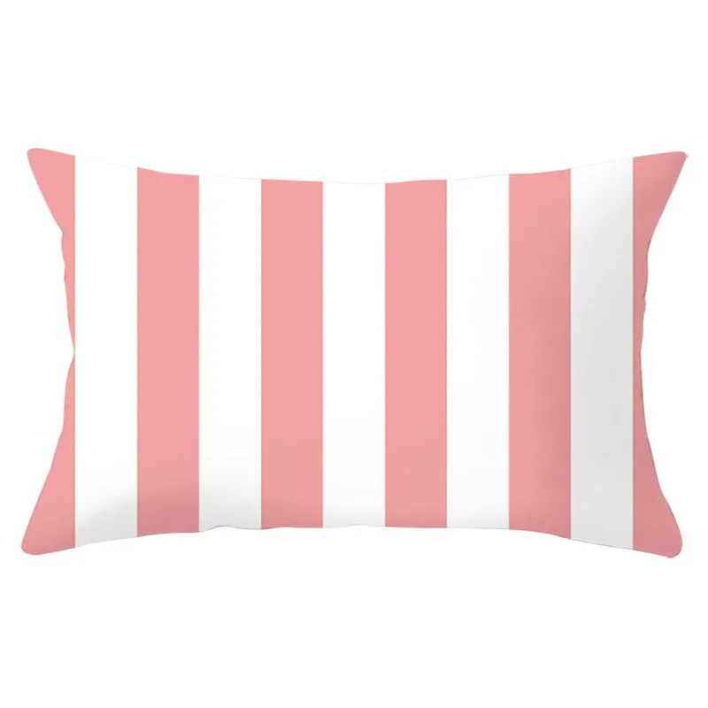1pcs 30x50cm Geometric Abstract Print Pillowcase Polyester Peachskin Pillowcases Waist Pillow Cover Decorative Pillows  Дом и