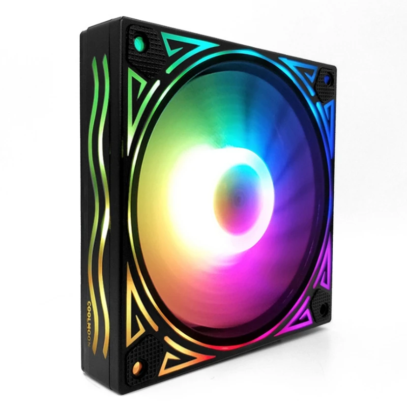 Coolmoon Вентилятор охлаждения 6 шт. 12 см многослойная подсветка RGB процессор