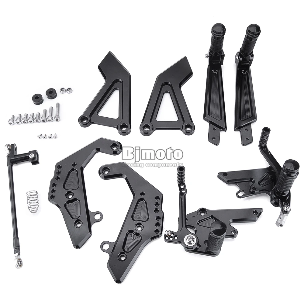 BJMOTO мотоциклетные Запчасти для Kawasaki Ninja 650R ER6F/ER-6N 12-14 мотоциклов гоночные ЧПУ Регулируемые задние комплекты задний комплект подножки