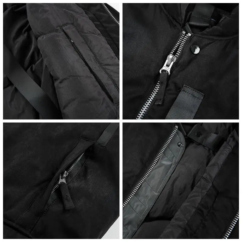 

2020 Men's Casual Jackets Winter Thickened Reflective Bomber Jackets High Quality Size M L XL XXL Free Shipping