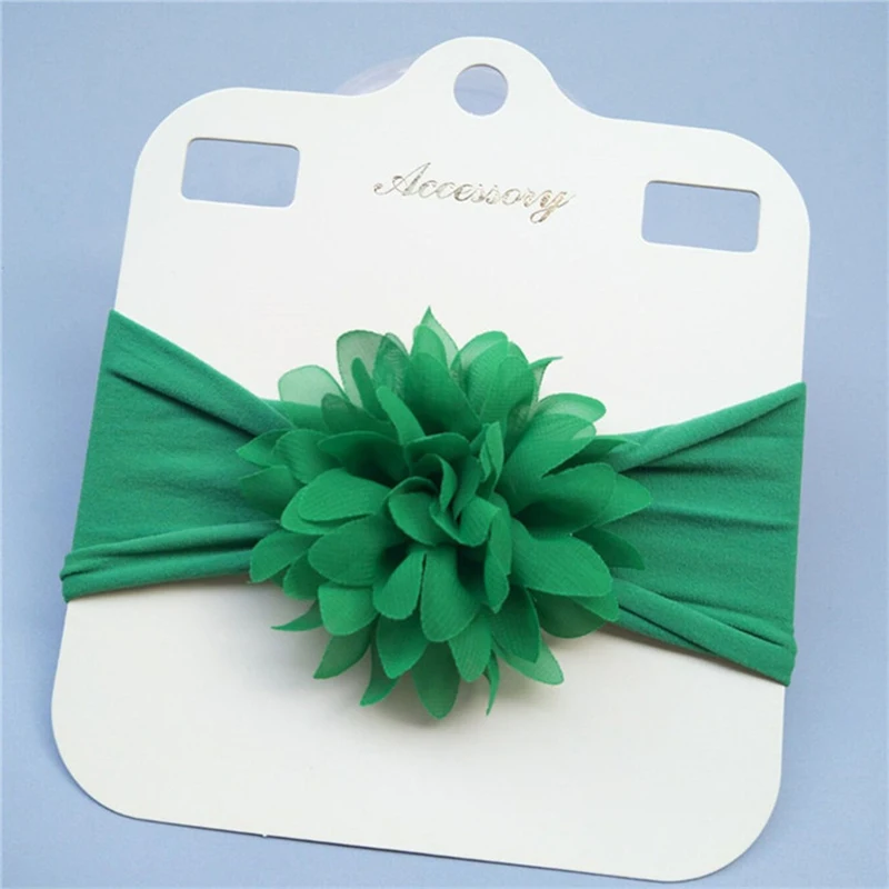 1PCS Chiffon lace flower baby headband Knot Bow Nylon Headbands Soft Hairwear Hair Accessories for Girls Kids | Мать и ребенок