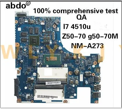 Abdo ACLUA/ACLUB NM A273 для Lenovo Z50 70 G50 70M ноутбук материнская плата Процессор i7 4510U/4500U GPU GT840M