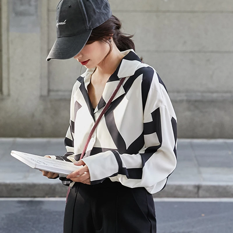 Женская Повседневная рубашка с V образным вырезом белая женская блузка топы