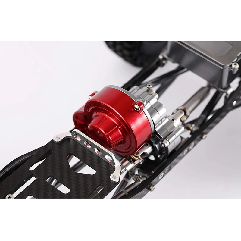 

1/10 Remote Control Car Transmission Case Gearbox with Gear Full Alloy Assembled for SCX10 SCX10 II 90047 RC Crawler Car