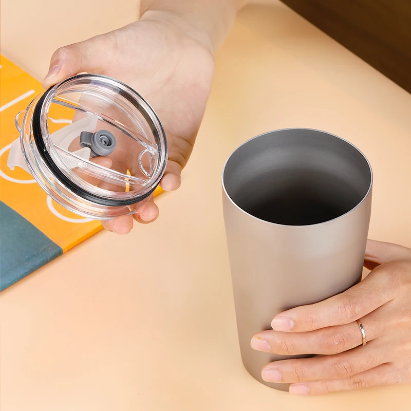 Дорожная кружка чайная Крышка для чашек кофейные кружки титановая солома с