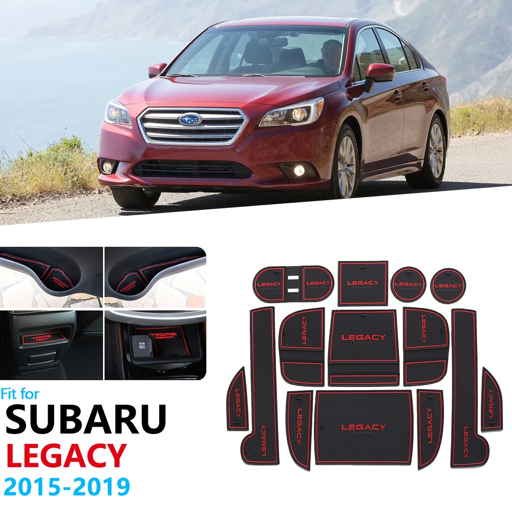 Противоскользящими резиновыми затворный слот, циновка чашки для Subaru Legacy Салонные подложки чашки подушка аксессуары