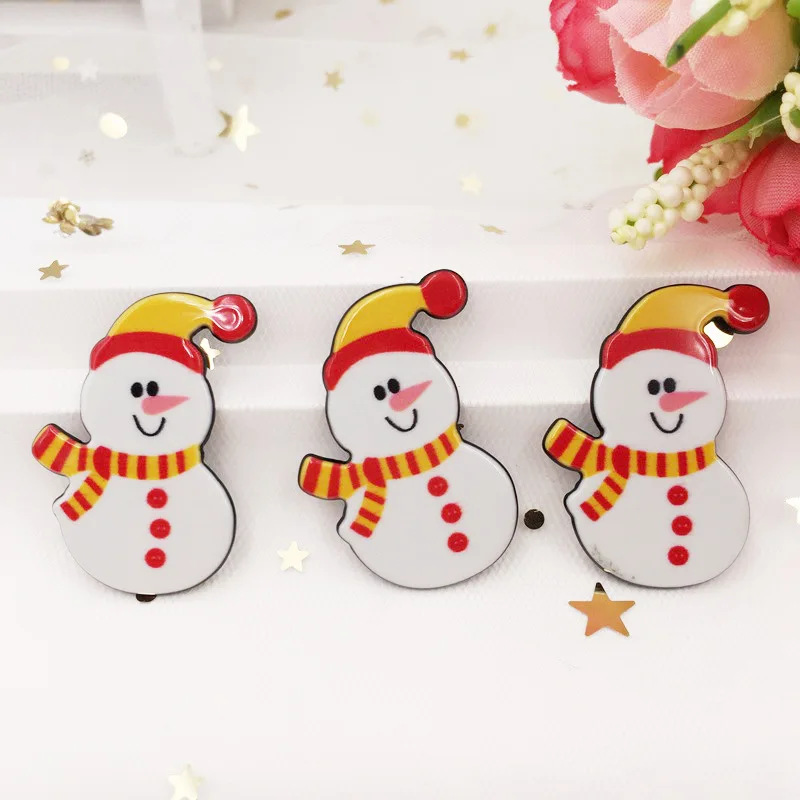 Милая Красочная рождественская шапка Снеговик плоская задняя акриловая