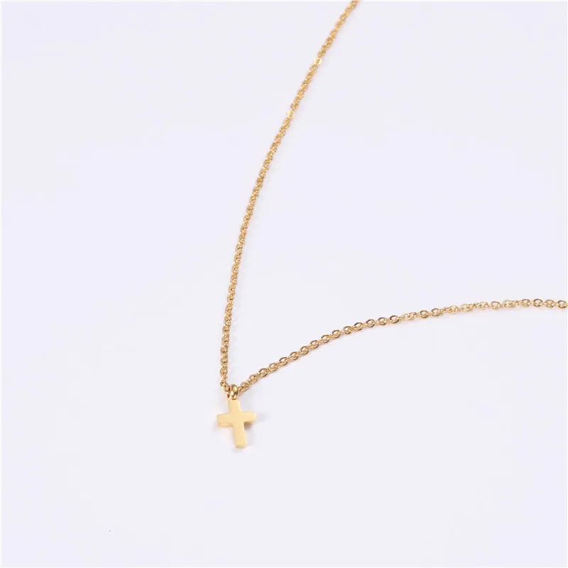 

High End Stainless Steel Jewelry Mini Cross Pendant Necklace For Women