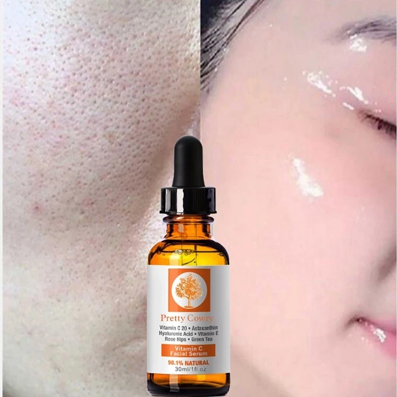 

2PCS/Set Moistening Whitening Face Skin Care Vitamin C Serum With Exfoliating Foot Mask Rose Mask