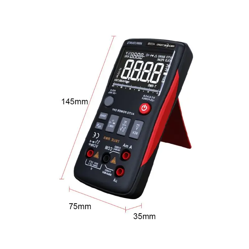 

RM409B RM409B Digital Multimeter Button 9999 Counts Accuracy Measuring With Analog Bar Graph AC DC Voltage Ammeter Current Ohm