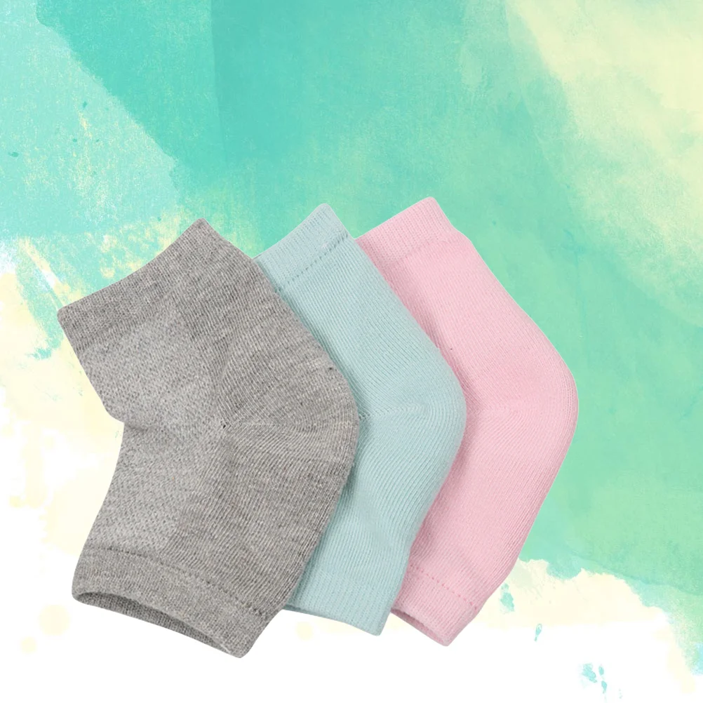 

3 шт., Вентилируемые Носки на каблуках, ярко-зеленые и серые