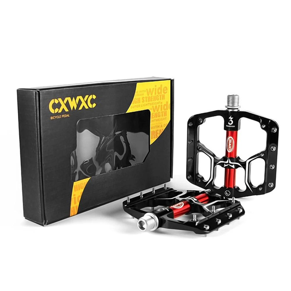 

High Lubricity Mountain Bike Pedals 3 Sealed Bearings 14 Pins Non-Slip Lightweight Flat Pedals Bicycle Parts Bike Accessories