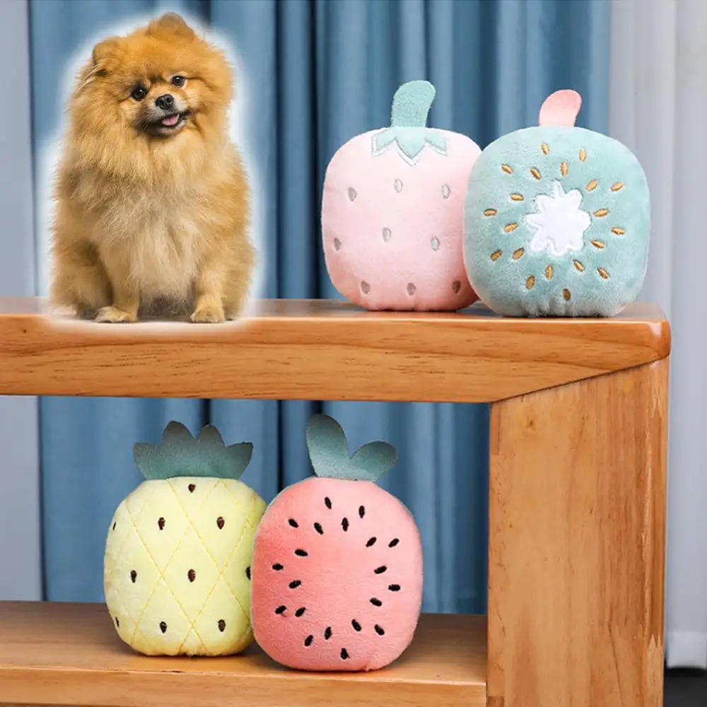 

Brand New Pet Plush Toy Creative Cartoon Fruit Shape Pet Squeaky Toy Pet Bite Toy Dog Bite Sound Toy Pet Funny Toy Pet Supplies