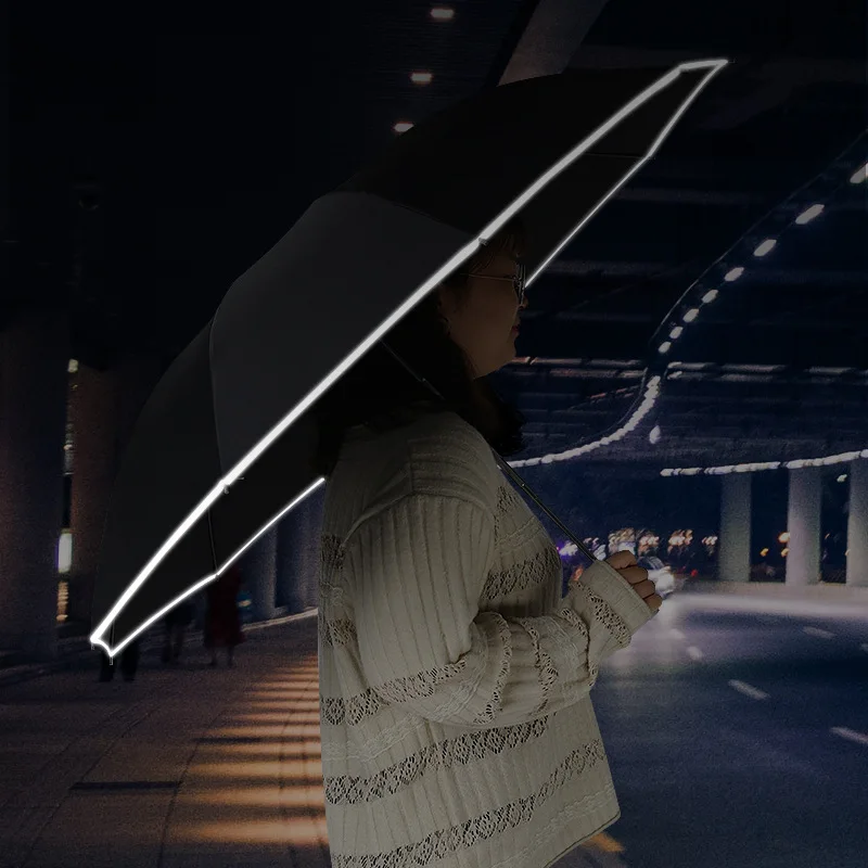 

Home Travel Automatic Auto Reverse Enlarge Umbrella Foldable Windproof Shade Umbrella with Flashlight Led Light Kawaii Umbrella