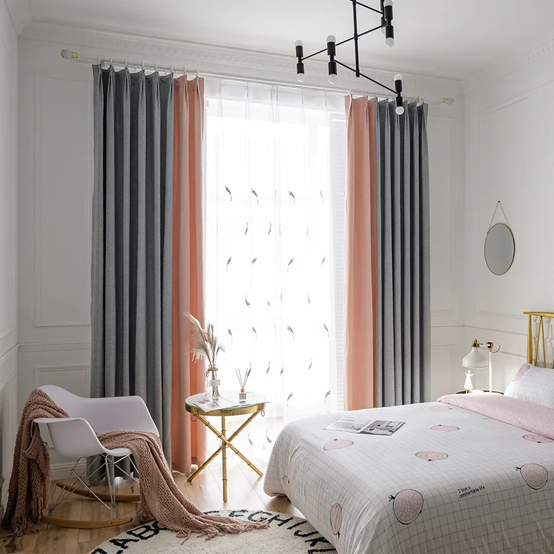 Занавески из хлопка и льна в европейском стиле затемняющие занавески для