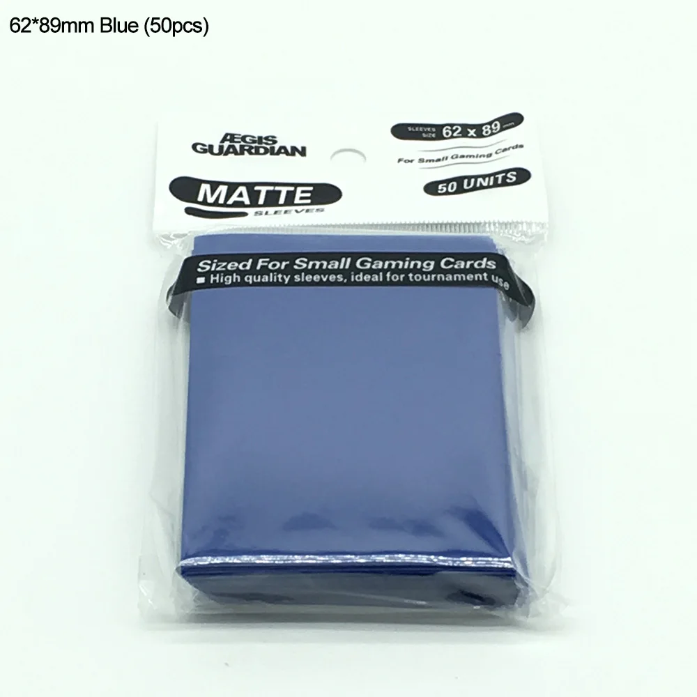 62x89 Blue (50ps) Матовый маленький размер(62X89 мм), палубная карта, защита для карт Yu Gi Oh, маленький размер, рукава для карт Yu-Gi-Oh - Цвет: 62x89 Blue (50ps)