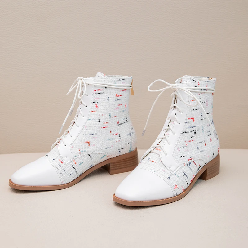 LOVIRS/женские ботильоны на шнуровке Стильные весенне осенние женские ботинки с