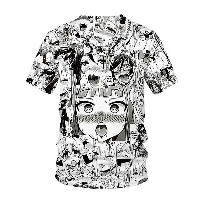 

2021 Summer New Men's And Women's 3D Printing Round Neck Short Sleeve T-Shirt Fashion Leisure Comfortable Versatile Cartoon Girl